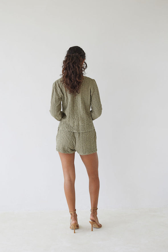 NUAGE BUTTON UP sage