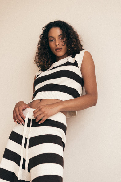 Vest sweater stripe