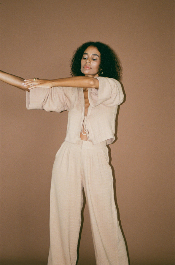 ウエストゴムタイトップ